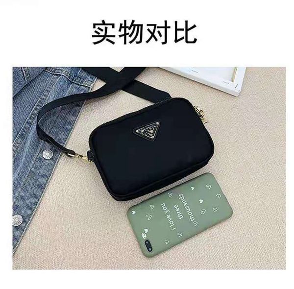 Novo ombro único crossbody coreano Fashion Triple Zipper Oxford Cloth Street Trendy Crossbody Bags Quality