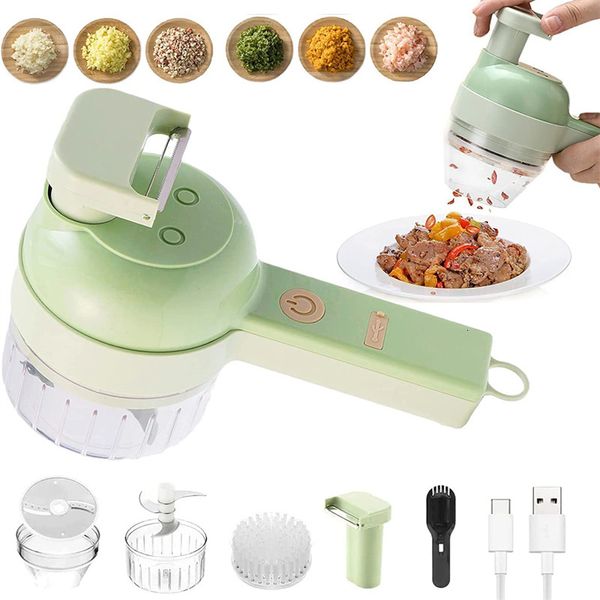 Utensili per frutta e verdura Taglierina multifunzionale Affettatrice elettrica per frantoio per cipolla e aglio Affettatrice portatile ricaricabile Frullatore per cucina Gadget da cucina 230518