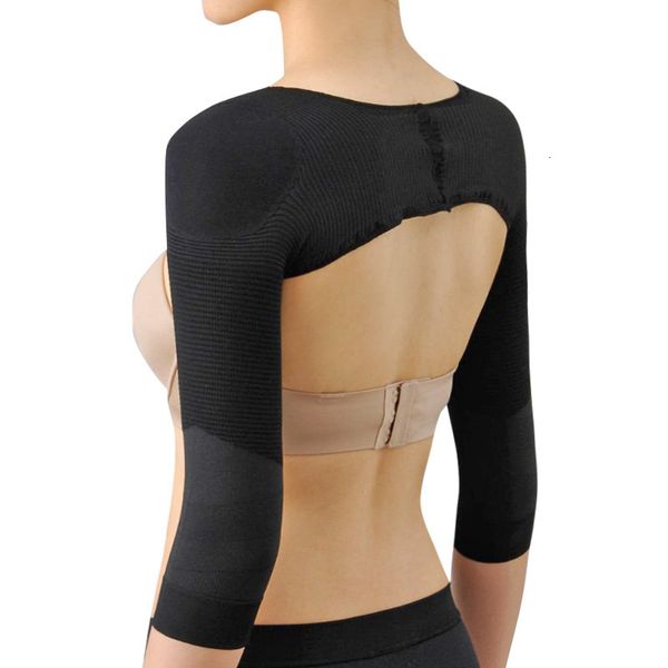 Bel karın şekillendirici düzeltme duruşu önsezi önlemek kadınlar vücut geliştirme iç çamaşırı uzun kollu kol kapağı şekillendirme kelebek kollu omuz koruyucusu 230519