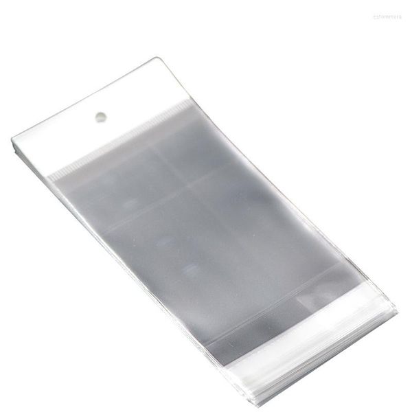 Bolsas de jóias 100pcs sacolas plásticas transparentes de sacola selada de auto adesiva para embalagem de biscoitos de doces