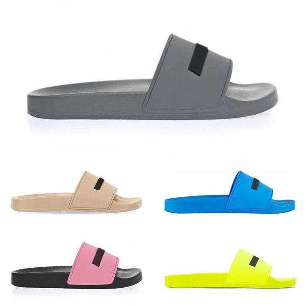 Slides de piscina de chinelos de Paris para homens Mulheres Slipper Beach Slide For Mull Men Sandálias planas Flats Sapatos masculinos Ladies Sandal Beach Show Shoe Glow in the Dark Y3