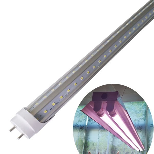T8 Grow Light Strips Dual-End Powered Fluorescent Tube Replacement Bi-Pin G13 Base Grow Lights per l'avvio del seme Luci solari collegabili a spettro completo oemled