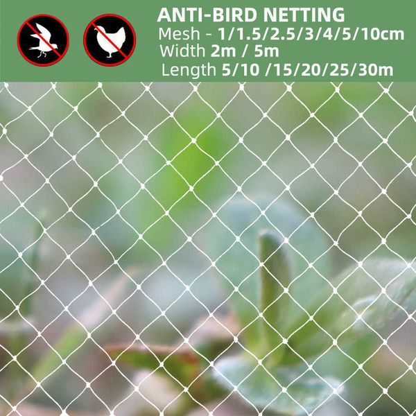 Altre forniture da giardino Rete anti uccelli extra forte Rete da giardino in nylon Rete per piante da frutto Coperture di protezione riutilizzabili contro uccelli cervi G230519