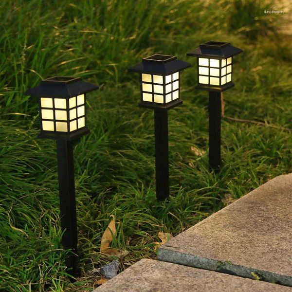 1pc Outdoor Solar Lampe Garten Licht Laterne Wasserdicht Landschaft Beleuchtung Für Pathway Terrasse Yard Rasen Dekoration