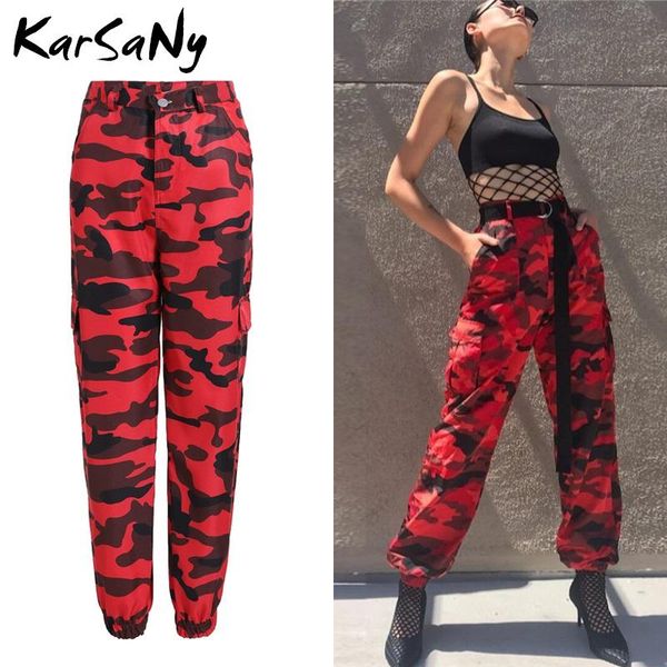 Bodysuits Karsany Womens Pantaloni mimetici rosa Donne harem arancione militare pantaloni cargo donne casual donna pantalon cargo femme jeans rose rose