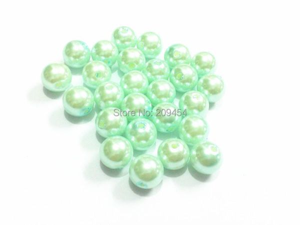 Perlen (Wählen Sie zuerst die Größe) 6 mm/8 mm/10 mm/12 mm/14 mm/16 mm/18 mm/20 mm/23 mm/25 mm/mintgrüne Acrylimitationsperlen