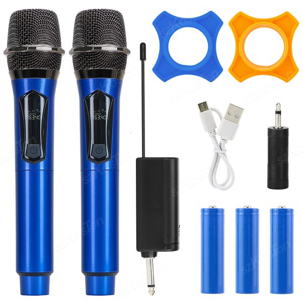 Microfoni Microfono wireless a frequenza fissa UHF Microfono portatile dinamico Karaoke Party Stage Performance Canto per sistema PA 230518