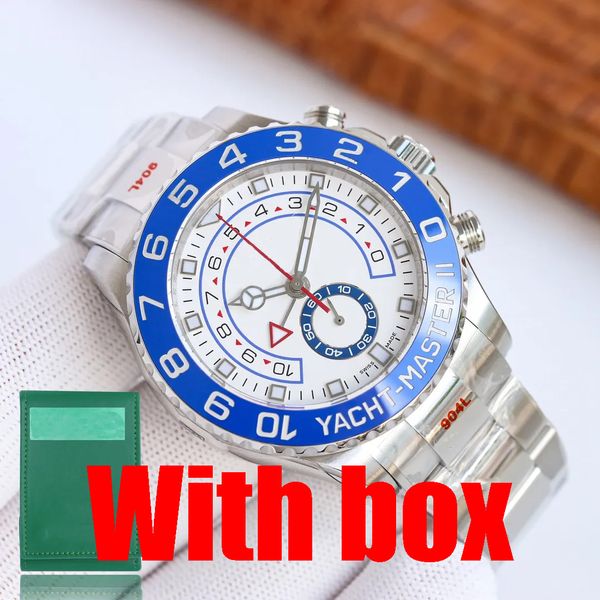 Top Mens Luxury Watch Designer Relógios Atualizados Master Series Men Dial Cerâmica Bezel Dois Tons Incrustados Pulseira de Aço Inoxidável Relógios Mecânicos Automáticos