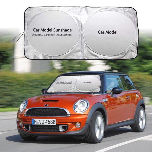 Auto-Sonnenschutz für Mini Cooper Logo Emblem Windschutzscheibenschutz Auto Heckscheibe Sonnenschutz One S R50 R53 R56 R60 F55 F56 R58 R59