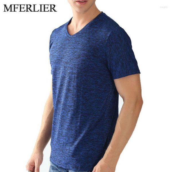 Herren-T-Shirts MFERLIER Sommer-Männerhemd 5XL 6XL 7XL 8XL Übergröße Büste 146 cm Kurzarm Groß 3 Farben