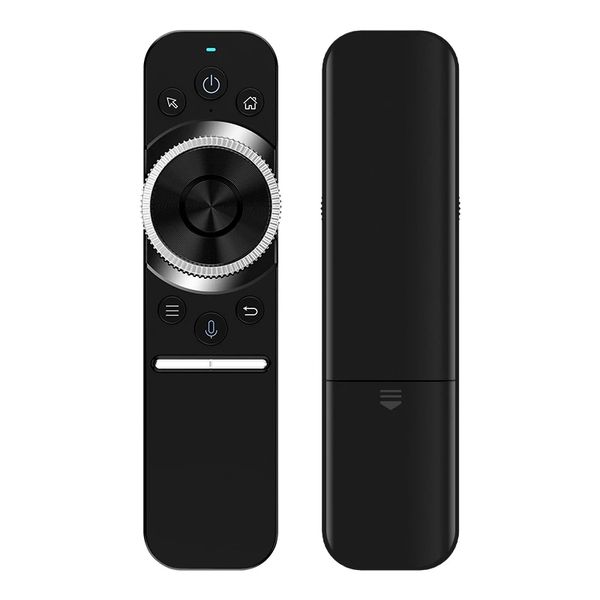 W1S Air Mouse Voice Remote Control Microfone 2.4g Sem fio Seis Giroscópio Sensor Ir Aprendizagem para Android TV Box Laptop Mini PC