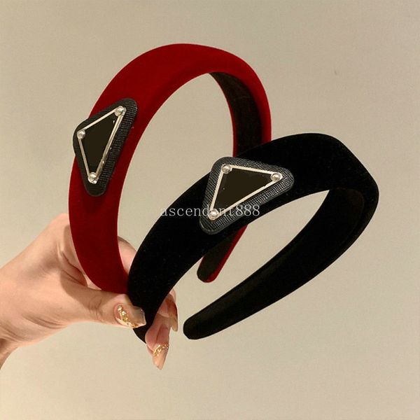 Designer de luxo Bandas de cabeceira de cabeceira para mulheres de feminina elástica Elastic Head Sports Band da cabeça embrulhou acessórios de cabelo 2 cor