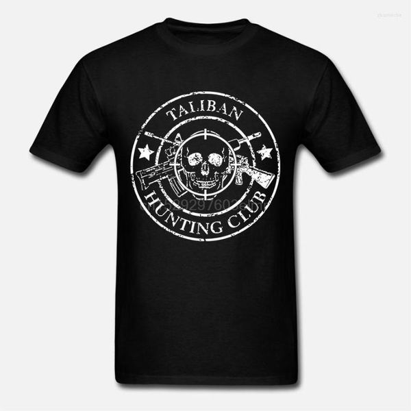 Herren T-Shirts Taliban Hunting Club Shirt Schwarz Militär Lustiges Kostüm Paintball