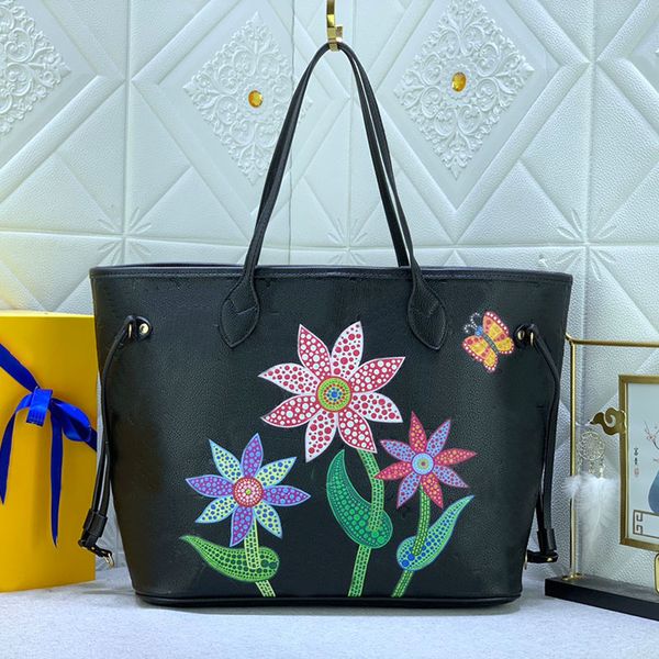 Bolsas de ombro bolsas de ombro para a axil saco de compras com toute women women designer bolsa de bolsa nunca é compra de jantar de grande capacidade crossbody moda moda sol flor impressão