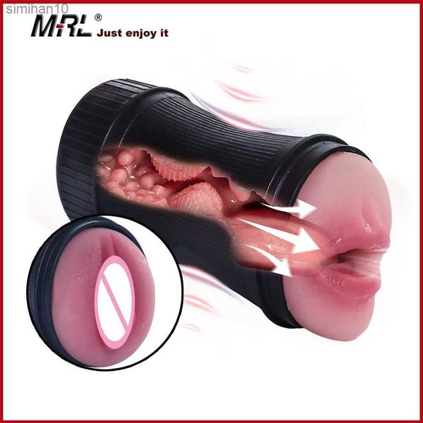 Brinquedos adultos brinquedo sexual masculino vagina real masturbação buceta blowjob blowjob masturbator dispositivo de resistência adulto exercício de sexo oral produtos para o homem l230519