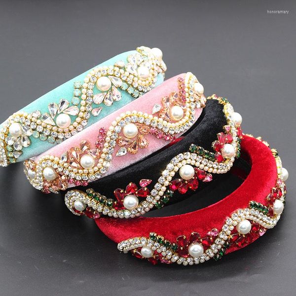 Hair Clips Indústria pesada argola linda exagerada Temperamento de luxo Sponge Banding Head Set With Rhinestones Accessories 703