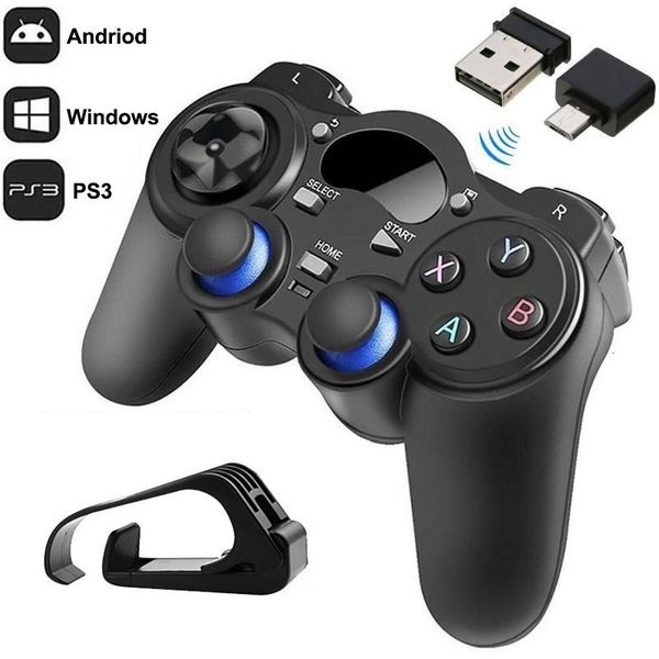 Controladores de jogo Joysticks 24G USB Wireless Android Controller Joystick Joypad com conversor OTG para PS3Smart Telefone tablet PC Smart TV Box 230518