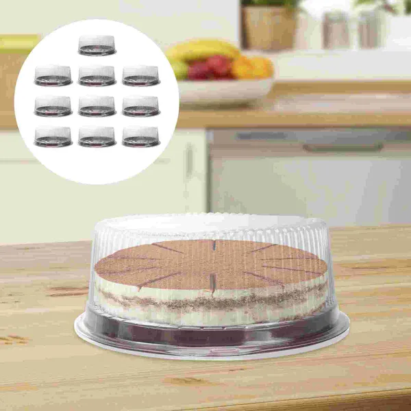 Confezione regalo 10 pezzi Mooncake Box Scatole per dolcetti Clear Moon Cake Muffin Cupcake Carrier