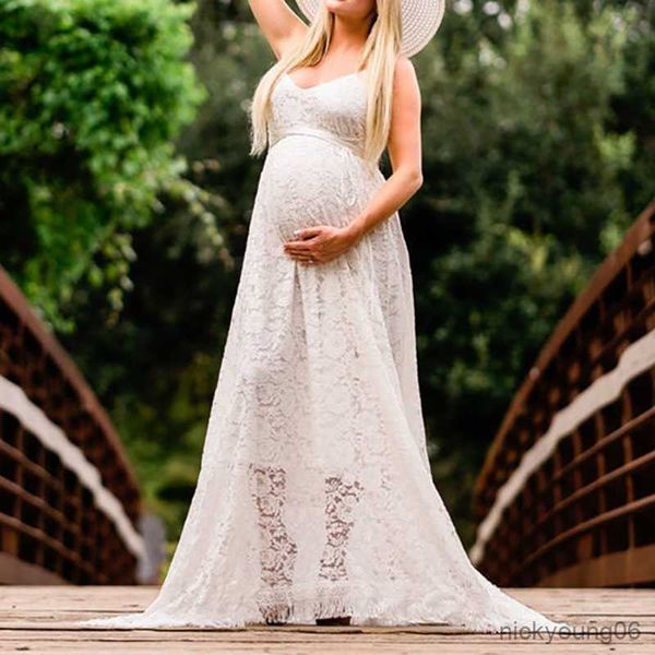 Weiße Umstandskleider für Fotoshootings, sexy Ausschnitt, rückenfrei, Schwangerschaftsfotografie, Kleid für Schwangere, Babyparty, R230519