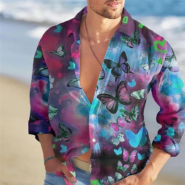 Camisetas masculinas Hawaiians masculina Button Floral Down Down Streetwear Tropical Camisas de Hombre coreano Moda Europeia Estilo Americano Étnico
