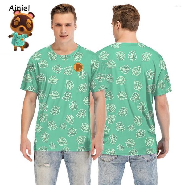 Magliette da uomo Ainiel Game Animal Crossing Shirt Abbigliamento Tees Cosplay Tom Nook T-shirt manica corta Top Uomo