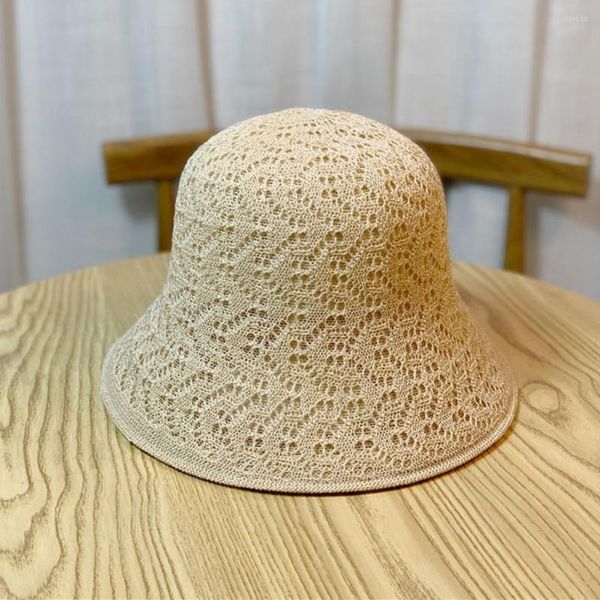 Cappelli a tesa larga Cappello da sole alla moda Traspirante Estate Corto Scava fuori all'uncinetto Protezione superiore floscia