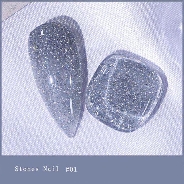 Gel per unghie 8color Diamond Stones LIXIA 8ml Smalto Bottiglia di plastica MaTop Soak Off UV LED Lacca colorata