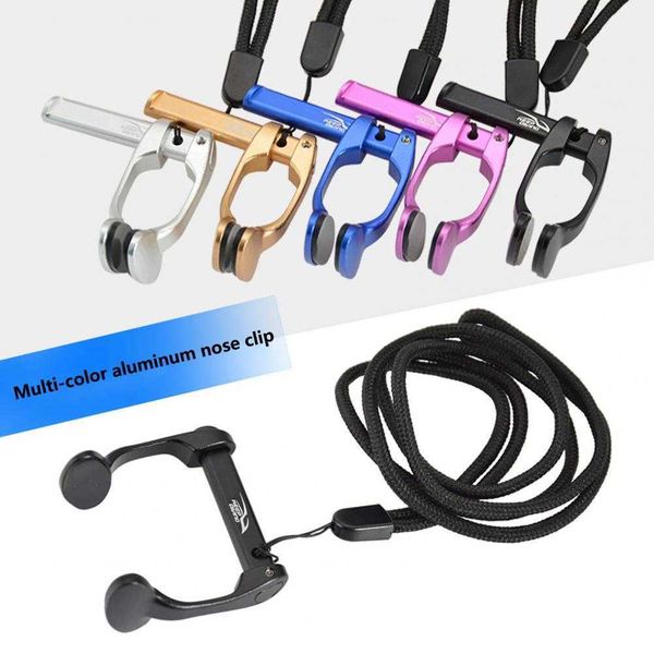 Clip per naso Clip per naso da apnea antiscivolo con protezione per il naso in corda anti perdita Clip per naso da nuoto con cuscinetto impermeabile utilizzato per gli sport acquatici P230519