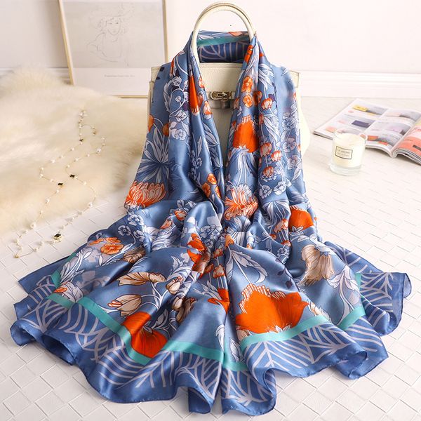 Саронги H046, модные летние и осенние женские модные саронги, большие шелковые шарфы с принтом в карете, фуляры, пляжные накидки, хиджаб 230519