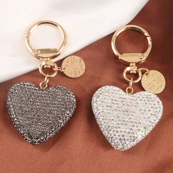 Chaves de chaves da moda Full Shornstone Chans -Key Casal Casal Keychain Women Handbag Pingente Keyring Gift Holding Pinging Jewelry