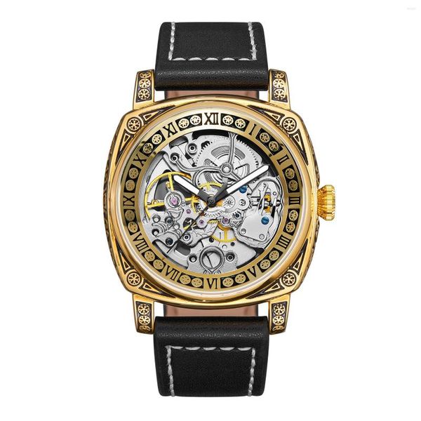 Principais relógios de pulso Top Brand Quartz Watch Men Luxury Gold Gold Cool Gift para Man Fashion Fashion Casual Waterproof Relogio Masculino