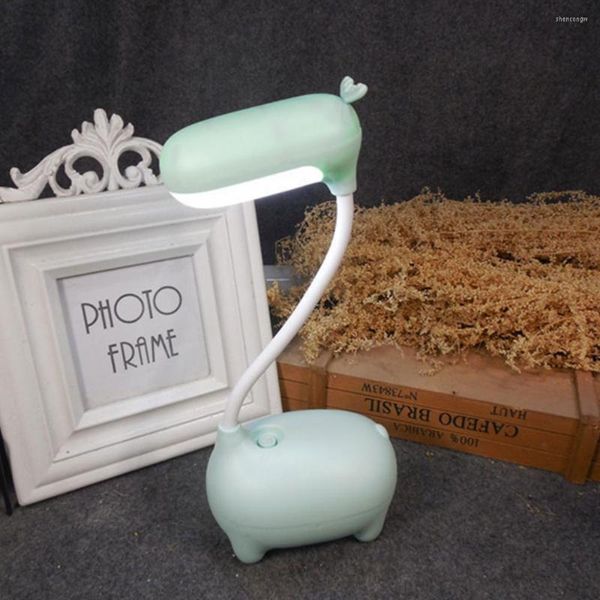 Lampade da tavolo Lampada da notte da lettura Cute Cartoon Giraffe LED Light Student Camera da letto Comodino