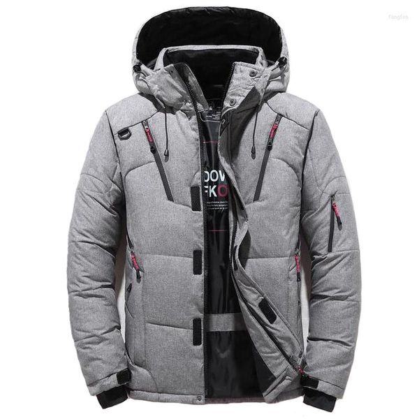 Piumino da uomo 2023 Giacca invernale da uomo Casual Cappotti caldi con cappuccio Moda uomo Capispalla Giacca a vento Addensare Parka Casaco Masculino