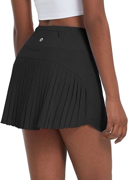 Moda de verão feminina Baleaf Mulher Pleated Tennis Shorts Saias de cintura alta Skorts de golfe atlético com bolsos