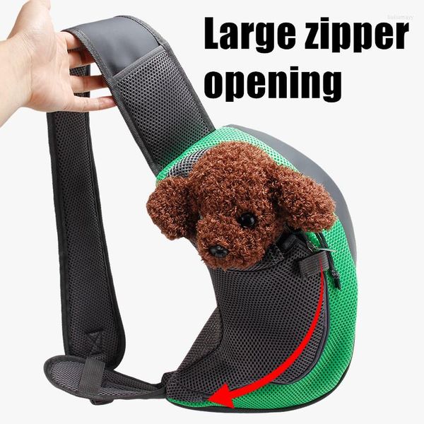 Hunde-Autositzbezüge, Haustier-Welpen-Träger, Outdoor-Reise, Umhängetasche, Netz-Oxford-Einzel-Komfort-Sling-Handtaschen-Tragetasche für 2–5 kg Tropfen