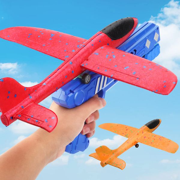 Diecast Model Foam Plane er EPP Bubble Airplanes Glider Hand Throw Catapult Toy for Kids Guns Aircraft Shooting Game 230518