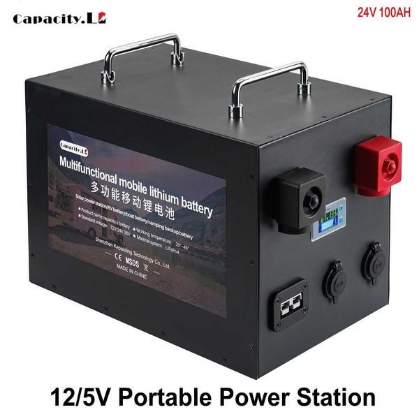 Batteria 24v 60ah Lifepo4 Power bank RV 60ah Batteria ricaricabile 24V con bms per campeggio all'aperto