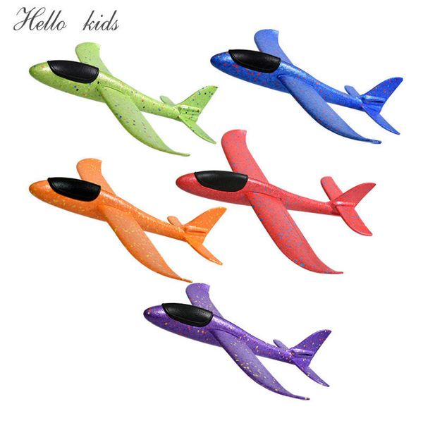 Diecast Model 48cm Big Hand Throwing Foam Palne EPP Airplane Aliante Aereo Aereo Outdoor Giocattolo educativo fai da te per bambini 230518