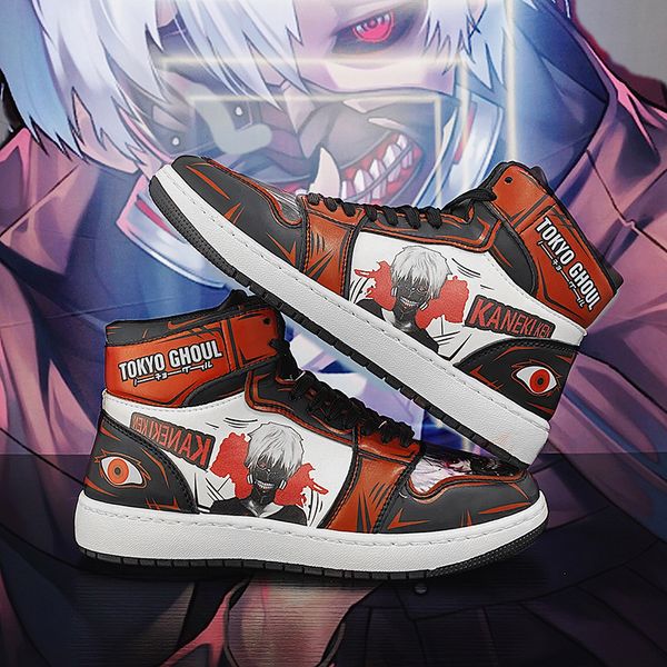 Elbise ayakkabıları Damla Kadın Anime Ayakkabı Erkekler Tokyo Ghoul Comic Cosplay Anime Spor Sakızlar Erkekler Rahat Ayakkabılar Yüksek Üstü Vulcanize Ayakkabı 230519