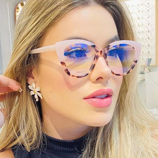 Montature per occhiali da sole Yoovos Cateye Occhiali da vista per donna 2023 Occhiali da vista anti luce blu Occhiali da vista per designer di marca Gafas De Mujer
