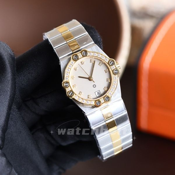 moda bayan saat tasarımcısı saat akıllı saat elmas izleme altın 28mm paslanmaz çelik kuvars hareketli kadın bilezik izle kadın lüks f1 izle klasik