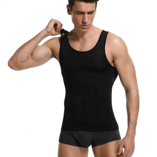 Erkekler Vücut Shapers Erkekler Fanilileri Vücut Şakacı Zayıflama Yelek Karın Kontrolü Üstler Shapewear Belly Bel Düzeltici Gömlekler 230519