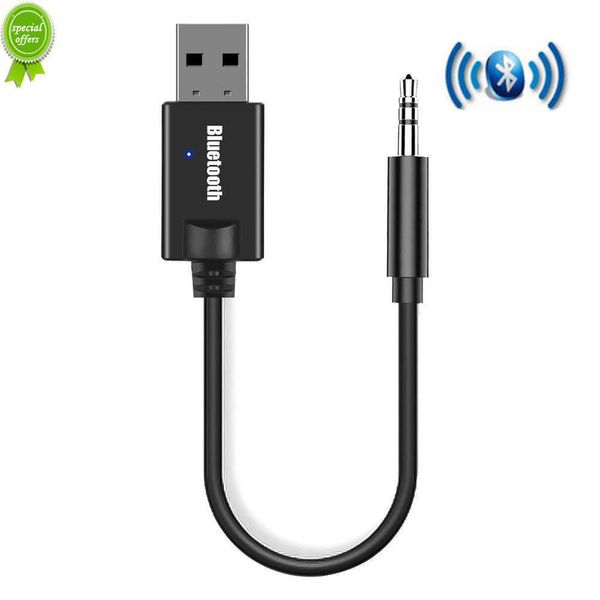 Neuer neuer Bluetooth-Empfänger-Auto-Kit, Mini-USB-3,5-mm-Buchse, AUX-Audio, Auto-MP3-Musik-Dongle-Adapter für drahtlose Tastatur, FM-Radio-Lautsprecher