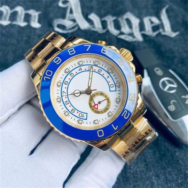 Luxus-Armbanduhren Yacht Masters 2 Nautische Uhr Edelstahlband leuchtende Uhr Sport automatische mechanische Herrenuhren 50 ATM wasserdichte UHR