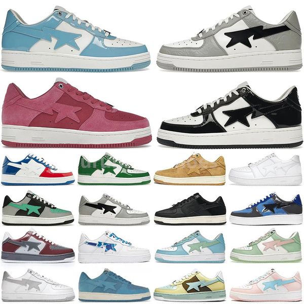 Herren Damen Hajimes Sorayamas x Bapestar sk8s Schuh Camo Concepts liefern exklusive Bade-Aped-Lila-Grün-Trainer Sportschuhe Dreifache weiße Sneakers Y3