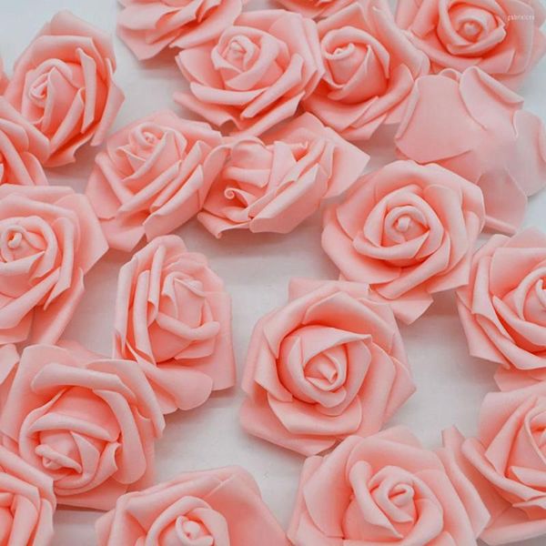 Fiori decorativi 10/20 pezzi Schiuma rosa artificiale per la casa Matrimonio Deco Sposa Bouquet Scrapbooking Forniture regalo di compleanno fai da te