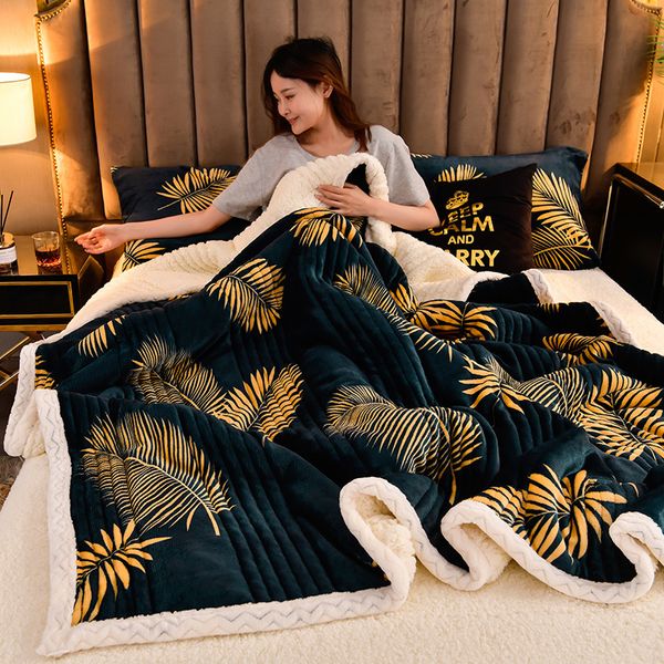 Cobertores aquecedores de inverno cobertor macio de cama grossa e fofa de edredão pesado para camas de arremesso de arremesso macio na cama na cama Casa de cama 230518
