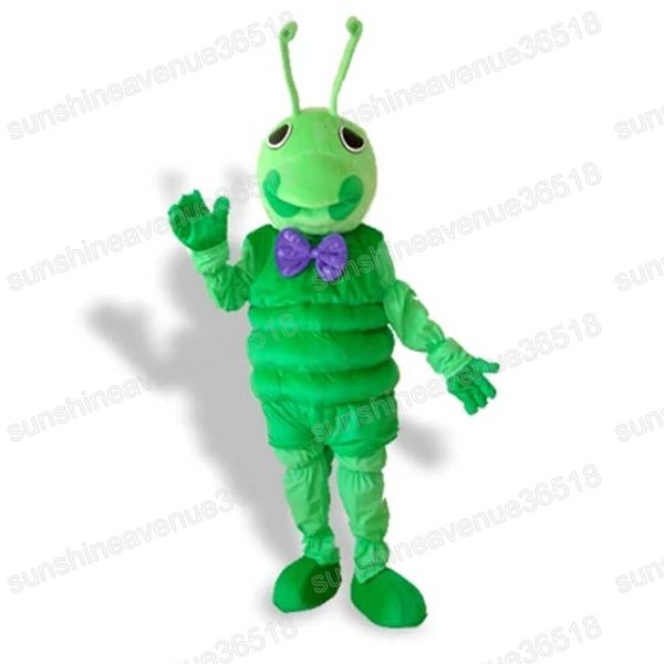 Simulazione del costume della mascotte dell'insetto verde di Halloween Personaggio a tema animale Carnevale Vestito da festa di compleanno di Natale per adulti