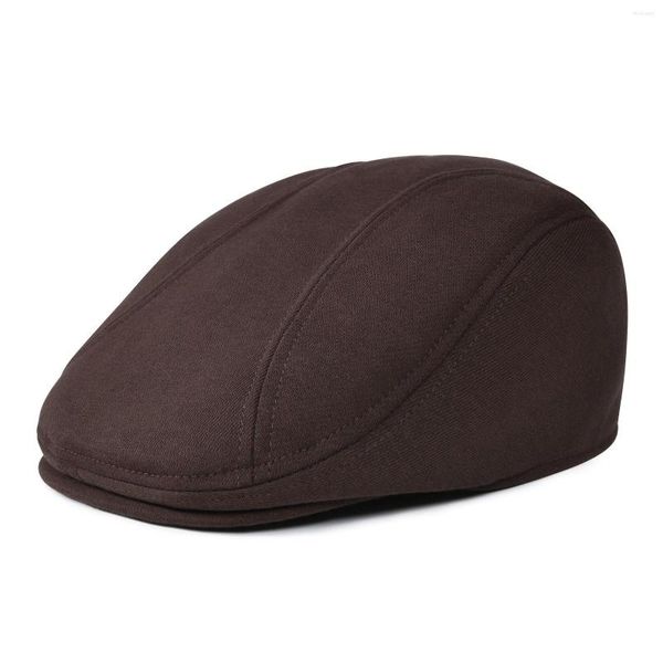 Berets JANGOUL Cotton Boy Hats For Men Gatsby Ivy Adjustable Flat Cap Irish Driving Cabbie Hunting Fitted