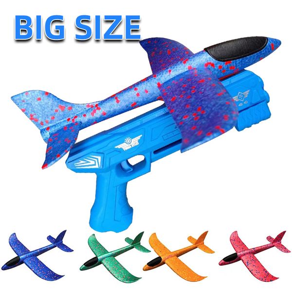 Diecast Model Big Size Poam Launcher Launcher Самолет Катапульт Glider Toys для детей детей на открытом воздухе.